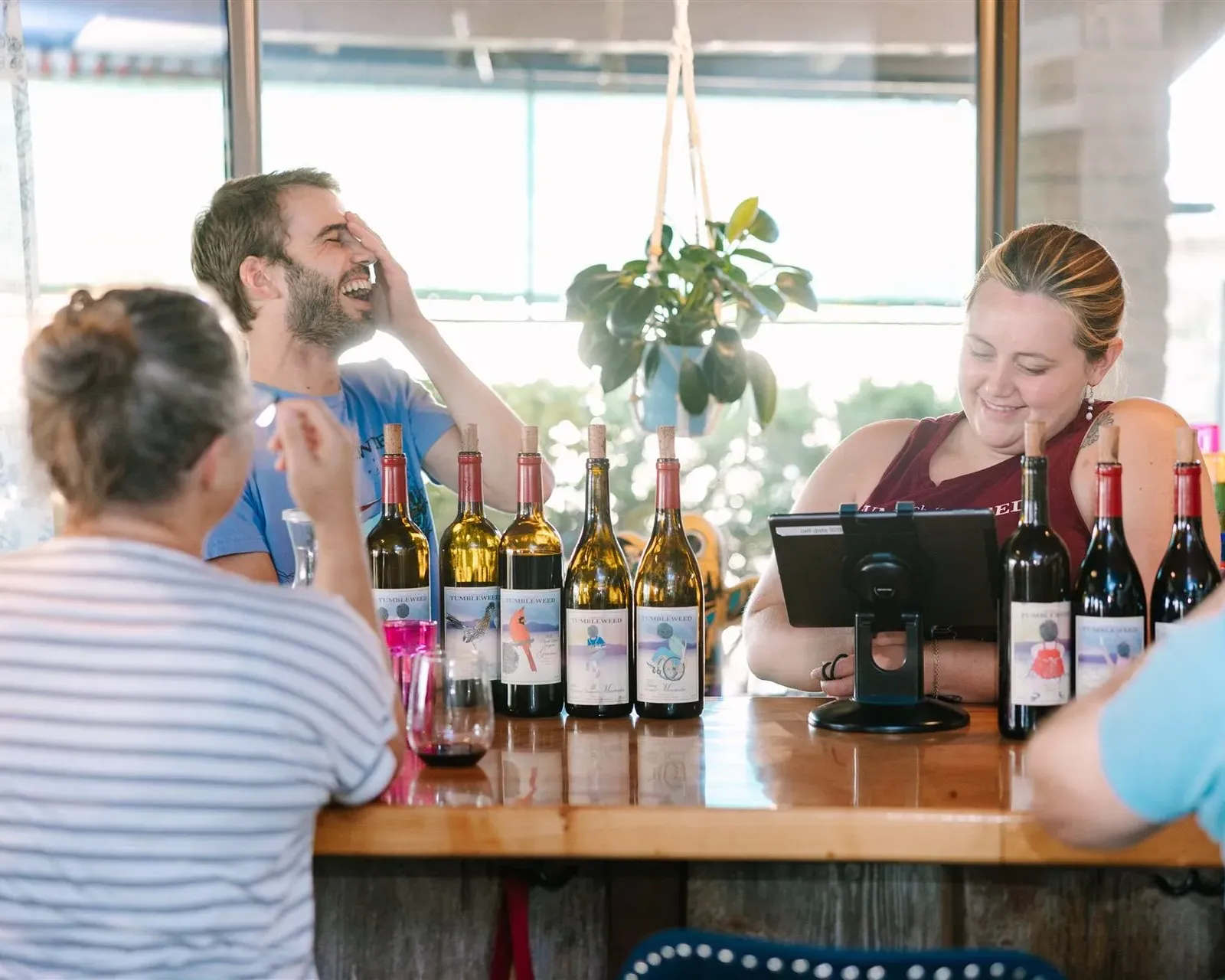 People in the Chateau Tumbleweed tasting room